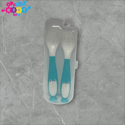 Opulent baby spoon and fork set